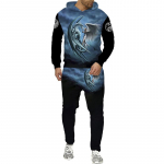 3D Dragon Printed Meeste dressipluus, kapuuts Meeste Loomade Spordidress/Pullover/Jakk/P&uuml;ksid Spordir&otilde;ivad Kevad-s&uuml;gis meeste &uuml;likond XXXL