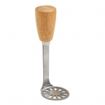 Terasest kartulipuder puidust pika k&auml;epidemega toidukvaliteediga multifunktsionaalne k&auml;sitsi porgandi taimsete toiduainete purustamine h&otilde;be