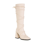 Seksikad naiste talvesaapad platvormiga k&otilde;rge kontsaga saapad, kandilise varbaga saapad Naiste kingad Suures suuruses klubisaapad 35 valge