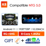 Android 12 Wireless CarPlay jaoks Mercedes Benz C Class W205 2014-2018 Auto Multimeedia Navigatsioon GPS SWC DSP 4G WiFi Netflix