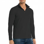 Vabaaja 1/4 t&otilde;mblukuga pikkade varrukatega s&auml;rgid Meeste s&uuml;gis-kevad 100% puuvillased &otilde;hukesed polos&auml;rgid Moodne alus kaelusega T&ouml;&ouml; Sport V&auml;lis-T-s&auml;rk EURO suurus L must