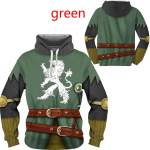 Moodne 3D-print Keskaegne Templir&uuml;&uuml;tli Cosplay Armour Hoodie T&auml;navar&otilde;ivad Harajuku Armour Pullover Naljakad lahedad kapuutsiga dressipluusid XL