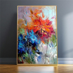 P&otilde;hjamaade stiilis elegantne &otilde;itsev pojeng, lill, &otilde;li, tindiprinteri tr&uuml;kkimine kunstiplakat Seinapilt Kodukaunistus Maaliruumi kaunistamine 20X30cm No frame roosa/valge