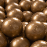 KiddyMoon 50 pallid 7cm/2,75 tolli pehmest plastist m&auml;ngupallid lastele v&auml;rvilised sertifitseeritud made in eu, kuld 50 Balls/7cm-2.75in