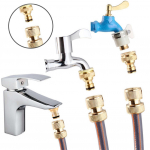 Universaalne k&ouml;&ouml;gisegisti konnektori segisti adapter vooliku aianduse kastmist&ouml;&ouml;riistade jaoks Faucet Connector