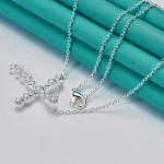 URMYLADY 925 Sterling Risti tsirkoonist ripatsiga kaelakee naistele pulmapeo moeehted 45cm