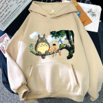 Jaapani anime Totoro kapuuts Unisex mood kapuuts Naiste kampsunid Spirited Away pusad Poiste mantlid Graafika Unisexi kapuuts dressipluus S