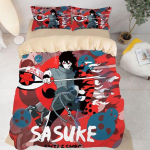 Multifilm Naruto Sasuke Kakashi anime &uuml;li&otilde;pilaste &uuml;hiselamu &uuml;he voodilina tekikate kolmeosaline komplekt kaheinimese voodipesu neljaosaline komplekt EU single(135x200cm)