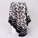 Naiste mood Leopard Print Head Sall 90cm Siidist Sall Temperament Sall Uus Naiste Kandiline Sall P&auml;ikeser&auml;tik 90*90cm