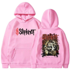 Valmistuge Hell Touriks Hoodie Heavy Metal dressipluus Unisex Rock Band Pusad Topid Unisex Slipknots Kahepoolse tr&uuml;kiga kapuutsiga pullover Unisex M pink
