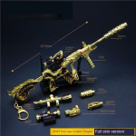 Rahurelv M416 Viie k&uuml;&uuml;nega kuldne draakoni nahk versioon, Star of Faith homaar Overlord pimestav lilla meloodia relva mudel m&auml;ng relva mudel