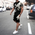 Suvine meeste &uuml;likond Spordir&otilde;ivad Meeste &uuml;likond Suured riided 3D prindiga T-s&auml;rk L&uuml;hikesed p&uuml;ksid Spordir&otilde;ivad Meeste mood XXXL