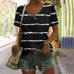 Vintage Patchwork Naiste T-s&auml;rk Ruuduline tr&uuml;kised Topid Naiste riided V-kaelusega Harajuku Pullover Suvine Suured l&uuml;hikeste varrukatega T-s&auml;rgid S