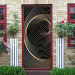 &Otilde;limaal Uksekleebised Lilled, lihtsad abstraktsed jooned, bambusest k&uuml;lmkapi tapeet elutoa jaoks Kodukaunistused Magamistoa kunstikleebis 77x200cm (cut 2pcs)