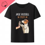 Jack Russell Terrier Mom Armas koer Mama Naljakas WoUnisex T-s&auml;rk Unisex l&uuml;hikeste varrukatega mood vabaaja t&auml;navar&otilde;ivad Graafilised T-s&auml;rgid L