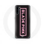 Coque pour Huawei P30 Pro Blackpink Logo Rose Fond Noir