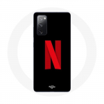 Samsung Galaxy S20 FE Netflixi logo &uuml;mbris punasel mustal taustal