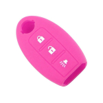 my good car Car Silicon 3 Button Key Case Cover Holder for Nissan Maxima Altima Teana Tiida Sylphy Sunny X-Trail Key Protector pink key case pink