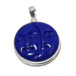 Natural Lapis Lazuli Gemstone Handmade 925 Sterling Silver Pendant 1.81 f3z10