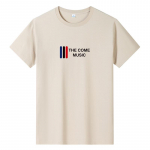 M-6XL Pure Cotton Meeste vabaaja T-s&auml;rk L&uuml;hikeste varrukatega &Uuml;markaelusega poiste T-s&auml;rk M aprikoosi