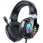 ONIKUMA kamuflaažm&auml;nguk&otilde;rvaklapid, 50 mm suur draiv, madala latentsusega HiFi stereopeakomplekt HD m&uuml;rasummutusmikrofon Xbox PS4 l&uuml;litiga arvutim&auml;ngude jaoks