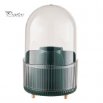 360&deg; p&ouml;&ouml;rlev kaanega meigipintslihoidja 7-kambriline lauameigikorraldaja huulepulk kulmupliiatsihoidja kosmeetika hoiukarbi ehted roheline