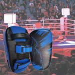 with Curved Punching Surface Karate Kicking Shield PU Leather for Boxing Martial Art Kickboxing sinine