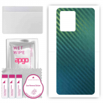 apgo Protective Skin Sticker for the back compatible with ZTE Blade A72 5G, Wrap Film, Foil, Vinyl - Pattern Carbon Chameleon CAKA1