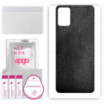 apgo Protective Skin Sticker for the back compatible with Umidigi A13 Pro 5G, Wrap Film, Foil, Vinyl - Pattern Black Leather