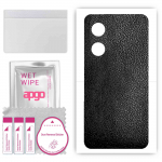 apgo Protective Skin Sticker for the back compatible with Honor Play 40S, Wrap Film, Foil, Vinyl - Pattern Black Leather
