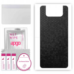 apgo Protective Skin Sticker for the back compatible with Asus Zenfone 7 ZS670KS, Wrap Film, Foil, Vinyl - Pattern Black Honeycomb