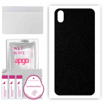 apgo Protective Skin Sticker for the back compatible with Huawei Y5 (2019), Wrap Film, Foil, Vinyl - Pattern Matte Black