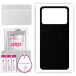 apgo Protective Skin Sticker for the back compatible with Poco X5 5G, Wrap Film, Foil, Vinyl - Pattern Matte Black
