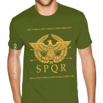 RoUnisex Empire SPQR Unisex T-s&auml;rk &Uuml;lem&otilde;&otilde;duline Unisexile Kunstis&auml;rgi Disain Top T-s&auml;rgid Unisexile Puuvillased T-s&auml;rgid Vabaaja Uusim L