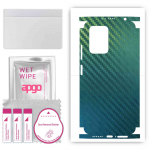 apgo Protective Skin Sticker for the back+sides compatible with Xiaomi Poco X4 GT, Full Wrap Film, Foil, Vinyl - Pattern Carbon Chameleon CAKA1