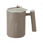 480ml isoleeritud tass roostevabast terasest kohvikruus Kerge kaasaskantav pika k&auml;epidemega teetass kodukontori tarvikud with Frame valge