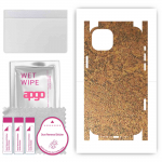 apgo Protective Skin Sticker for the back+sides compatible with Apple iPhone 14, Full Wrap Film, Foil, Vinyl - Pattern Rusty Copper