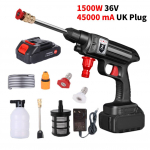 Juhtmeta k&otilde;rgsurve elektriline autopesuri relv, multifunktsionaalne otsik Protable Cleaner vaht autopesula aiapihusti UK Plug-1set