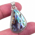 Naturaalne Abalone Shell v&auml;&auml;riskivi 925 t&auml;is sterlingh&otilde;bedast kinkeripats 1,50 L1I18