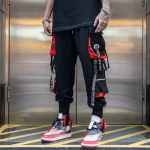 Joggers Cargo p&uuml;ksid meestele Casual Hip Hop Hit Color Tasku Meeste P&uuml;ksid Dressip&uuml;ksid T&auml;navar&otilde;ivad Paelad Techwear P&uuml;ksid XL