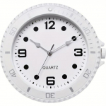 Kella kujuline seinakell Loomingulise disainiga selge vaikne ilma tiksumiseta, sobib elutuppa magamistuppa valge