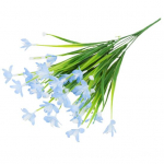 Kunstlik orhidee lilleoks koos varrega 7 kahvliga Kodune pulmapidu Kunstnartsissi lilleseade siseruumides v&auml;liaia kaunistamiseks fotorekvisiidid sinine