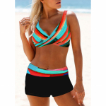 2024. aasta uued naiste kaheosalised bikiinid, seksikad rannaujumisriided, moeprindiga bikiinikomplekt, naiste suvemood, ujumisbikiinid ujumisriided S sinine