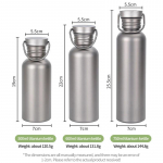 600ml 750ml Titaanist Veepudel V&auml;litingimustes Telkimistarbed Turism Sport Jalgrattas&otilde;it Matkamine Telkimine Veepudel 500ml
