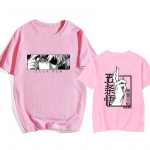 Moodne suvine naljakas anime Satoru Gojo Jujutsu Kaisen T-s&auml;rk Meeste Suur l&uuml;hikeste varrukatega sportlik vabaaja T-s&auml;rk Sportlikud pehmed topid XS must