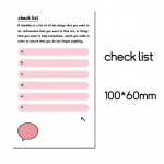 100 lehte/tk Multifilmide memoleht kleepuvate m&auml;rkmete loend Kontrollnimekirja planeerija M&auml;rkmik t&ouml;&ouml;tajatele &otilde;pilastele Kirjatarvete p&auml;evik 40*70mm