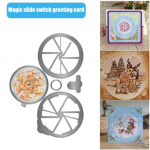 5 tk/komplekt Magic Window Liugur Kaart L&otilde;ikestantsid Pilu Keerutavad Vintage raamid L&otilde;ikestantsid templid DIY Scrapbooking Cards V&auml;ljal&otilde;igete album 5pc/set