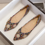 Naiste Rhinestone'i balletiplaadid, terava varbaga p&auml;rl Teemant madala kontsaga kleit Pulmapeokleit Naistele T&ouml;&ouml; &Auml;ri Lamedad jalan&otilde;ud Vabaajajalatsid 42 must