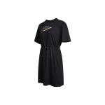 Nike Sportswear GX Vabaaja Hingav T&auml;hetr&uuml;kiga &Uuml;mmarguse Kaelusega L&uuml;hikeste Varrukatega Kleit Naiste Kleit Must DD5783-010 M black