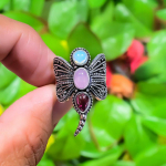Natural Pink Chalcedony Gemstone 925 Sterling Silver Gift Ring Size 11 e0u67